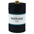 Miniatyrbild 1 av 2: Extra stark Mattvarp 12/6 Svart - 500 gr / rulle  - 100% ekologisk bomullsmattvarp Svart one size