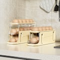 Miniatyrbild 3 av 4: Nyhet 3 Nivåer Äggbehållare för kylskåp, äggdispenser, ägghållare, äggförvaring för 17 ägg