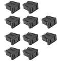 Miniatyrbilde 1 av 5: 10 x amerikansk type panelmontering AC strømuttak AC 125V 15A Svart