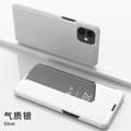Fodral för iPhone 15 silver elektropläterad spegel flip vertikalt läder