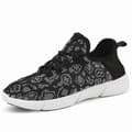LED-sko, lysende sneakers med fiberoptik, genopladelige, sorte Black 33