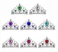 Sæt med 8 børns prinsesse tiara krone piges prinsesse tiara