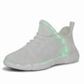 LED-sko Fiberoptiske Lysende Joggesko Oppladbare Hvite White 29