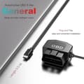 Miniatyrbillede 5 af 5: Dash Cam Obd Hardwire Kit, Dash Camera Usb Type C Hardwire Kit Med Obd Strømkabel Til Dashcam 12- Black