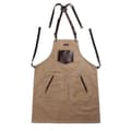 Kitchen For Pros Kockförkläde - Exklusiva förkläden med äkta läder - Ett måste för dina grillverktyg (camel)