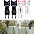 4-pack Large Cat Design Clothes Pegs, Windproof Beach Towel Clips, Adorable Pool Cover Clips