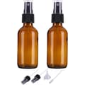 2-pack 60 ml tomma sprayflaskor i glas, påfyllningsbar finfördelad resespray