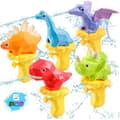 Kraftfull vattenpistol för barn, 5 st dinosaurieleksaker för poolspel för barn, babyleksak, sommarleksaker (räckvidd 5 meter)