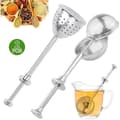 Miniatyrbillede 1 af 4: Tekugle, hængende tesold, teinfuser i rustfrit stål, teleskopisk tediffuser, langskaftet tefilter, 2 stk.