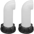 2 stk ventilmunnstykke for 60 mm IBC vanntank, tankadapter (hvit)
