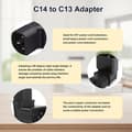 C14 till C13 90° strömadaptrar - 250V 10A - IEC320