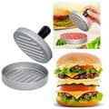 Hamburgerpress - Metall - 11,5 cm - Avtagbart handtag - Non-stick-beläggning