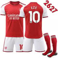 Arsenal 2026-2027 Hemmaställ för barn med strumpor #10 Eberechi Eze 18 Nr.10 Eze 18 No.10 Eze