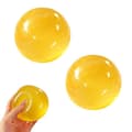 2-pack gula kokosolja squishy bollar, klar bubbelgummikonsistens, handformbara mjuka klämleksaker, elastisk stresslindring gul yellow