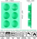 Miniatyrbillede 2 af 7: 3 stk. Oreo Cookie Chokolade Silikoneforme, 6-hullers runde cylinderformede Oreo Chokoladeovertræksforme til slik, Silikonebageforme til M Grøn-3 stk. Green-3Pcs