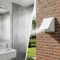 Miniatyrbillede 4 af 5: Ventilationsrist - 1 Styk - ABS - Tilbageløbsventil - Vægmonteret Ventilationsudtag - Hvid 150 mm