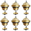Gulvvarmefordeler, 6-pak returstiftventilkerne M30 X 1.5, returstiftventilkerne, termostatventilkerne