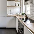 Miniatyrbillede 5 af 5: (Hvid) Pakke med 10 sorte greb, sorte møbelgreb - usynlige greb, sorte køkkenskabsgreb, matsorte møbelgreb