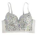 Glittrig BH-topp för kvinnor, dansande crop tops