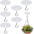 6-pack Self-Adhesive Ceiling Hooks - Extra Strong Adhesion for Plants, Wind Chimes, and Bird Feeders - No Drilling