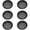 Pieces Ventilationsrist i rustfrit stål, garderobeventilationsrist - 60 mm ventilationsrist, rund køkkenventilationsrist