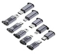 Miniatyrbillede 1 af 7: 5-pak USB-adapterkit – Type-C & Micro til Lightning, Mini & Type-C – Kompatibel med Android/iOS-enheder