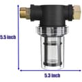 Miniatyrbild 2 av 5: Pumpfilter – Inline sedimentfilter – 40 mesh + 100 mesh sikt – Kompatibel med högtryckstvättar och kranar