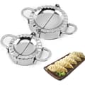 Set med 2 Ravioliformar, Bakverktyg i Rostfritt Stål, Dumpling Maker, Degskärare, Dumplingmaskin