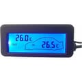 12V Digital Biltermometer – LCD-display – Mätning inomhus och utomhus – Enkel avläsning i Celsius