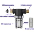 Miniatyrbild 3 av 5: Pumpfilter – Inline sedimentfilter – 40 mesh + 100 mesh sikt – Kompatibel med högtryckstvättar och kranar