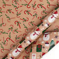 Julklappspapper Dubbelsidigt Jul-Snögubbe Mönstrat Papper (43CMX 300CM)