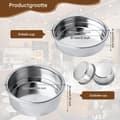 Miniatyrbilde 2 av 5: Kaffefilter - Rustfritt stål - Gjenbrukbart - Sølv