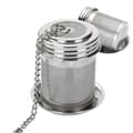 2-pack teinfuser, tesil med extra finmaskigt nät, tekula i 18/8 rostfritt stål med förlängd kedjekrok för att brygga löst te