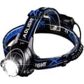Oppladbar LED-hodelykt, 3000 lumen, 3 lysmoduser, IPX4 vanntett. USB-kabel og 2 x 18650 batterier inkludert.