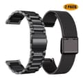Garmin Urrem – Metalrem til Vivoactive 3/4/5, Forerunner, Venu – Vælg Bredde & Farve S-Black-K-Black 22mm width