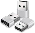 USB till USB C Adapter [3-Pack], USB Adapter, USB A till USB C, iPhone Laddningskontakt, USB C Kontakt Konverterare för iPhone