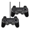 Kablet USB PC-spilcontroller til WinXP/Win7/Win8/Win10, velegnet til PC Computer Laptop Sort Gamepad Joystick Sort 2 stk.