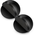 2-pack Self-Adhesive Door Stop, Floor Mounted Stainless Steel Door Stop, Wall Protector, Half-Dome Door Block (Black)