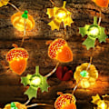 Miniatyrbild 1 av 4: 10ft 30 LED Pumpa Lönnlöv Ljus Batteridriven Fe Ljussträng Höst Skörd Bord Inomhus Höstdekor Halloween Festdekor