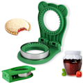 Miniatyrbillede 1 af 5: Sandwich Cutter og Forsegler Uncrustables Maker Skorpefri Brødskærer Sandwich Decruster Til Børn Tilbage til Skole Bento Box Tilbehør green