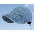 Miniatyrbild 2 av 3: Denim Solhatt för Dam, Lättvikts Fiskarhatt för Vår och Sommar, Designad för att Få Ansiktet att Se Mindre Ut och Ge Solskydd