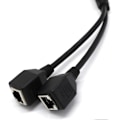 Miniatyrbillede 3 af 5: Netværks Splitter Adapter Kabel RJ45 1 Han til 2 Hun Socket Porte Ethernet LAN Kabel Netværks Splitter Adapter