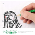 Miniatyrbild 3 av 3: A5 3-pack 5mm Ruled Ruled Paper - Påfyllningsbara rutnät papper 135 ark/270 sidor