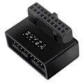 Miniatyrbillede 1 af 5: Ph19a Usb 3.0 Internt Header Usb3.0 19/20p Socket 90 Graders Adapter Konverter Til Computer Motherb