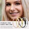 Miniatyrbilde 2 av 4: Segmentert nesering, 8mm septumring i rustfritt stål, unisex