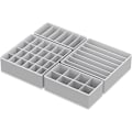Miniatyrbilde 2 av 5: Simple Houseware Skuffeorganisator for undertøy, 4 stk, Grå