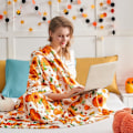 Miniatyrbild 5 av 5: Höstfilt, Pumpablad Höstpläd Filt för Soffa Säng, Orange Rutig Filt för Hösten, (50”x60”)