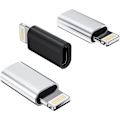 Pikkukuva 1 / 5: Micro USB -naaras - Lightning -uros latausadapteri (3 kpl) Android-latauskaapeliportin liitin iPhone/iPad-latauskaapelille, datamuunnin