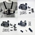 Miniatyrbilde 3 av 5: 1 universal justerbar brysttelefonholder, kompatibel med iPhone, Samsung, GoPro, Insta360, DJI actionkameraer, egnet for POV/VLOG-opptak