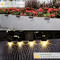Miniatyrbillede 4 af 4: Solcelle Dækslys, 6 stk. Vandtætte LED Solcellelamper Udendørs, Solcelle Trinlys Solcelle Hegnslys til Have, Terrasse, Trapper, Gård, Varm Hvid